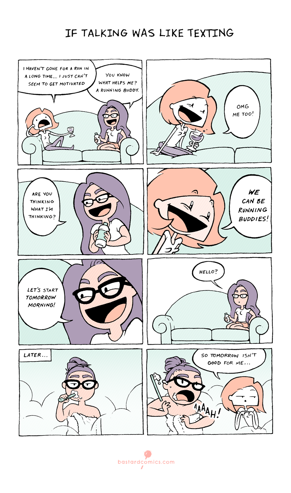 bastard comics if talking was like texting Part 1 Tapas