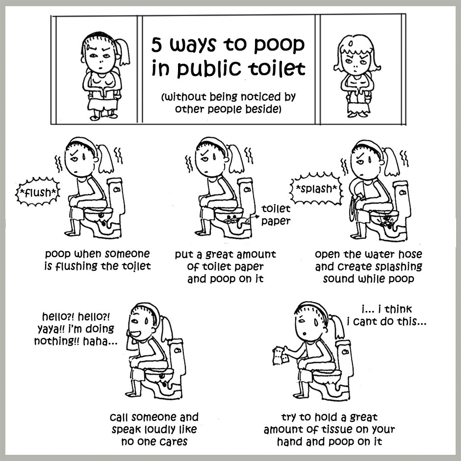 Girls In Real Life Ep18 5 Ways To Poop In Public Toilet Tapas