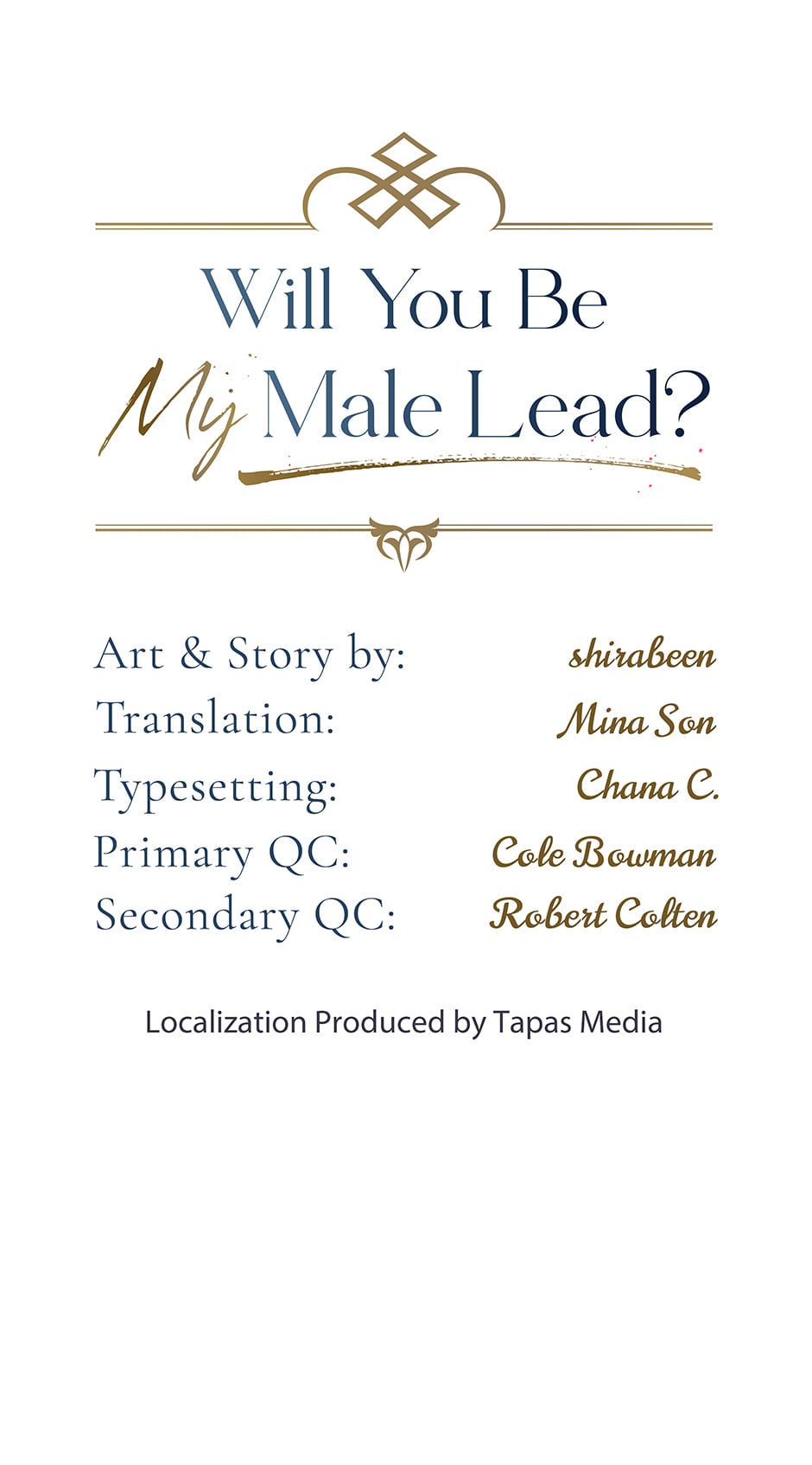 Will You Be My Male Lead